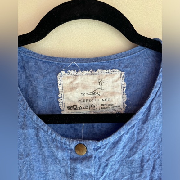 SOLD Not Perfect Linen Mama Dress - Picture 4 of 5